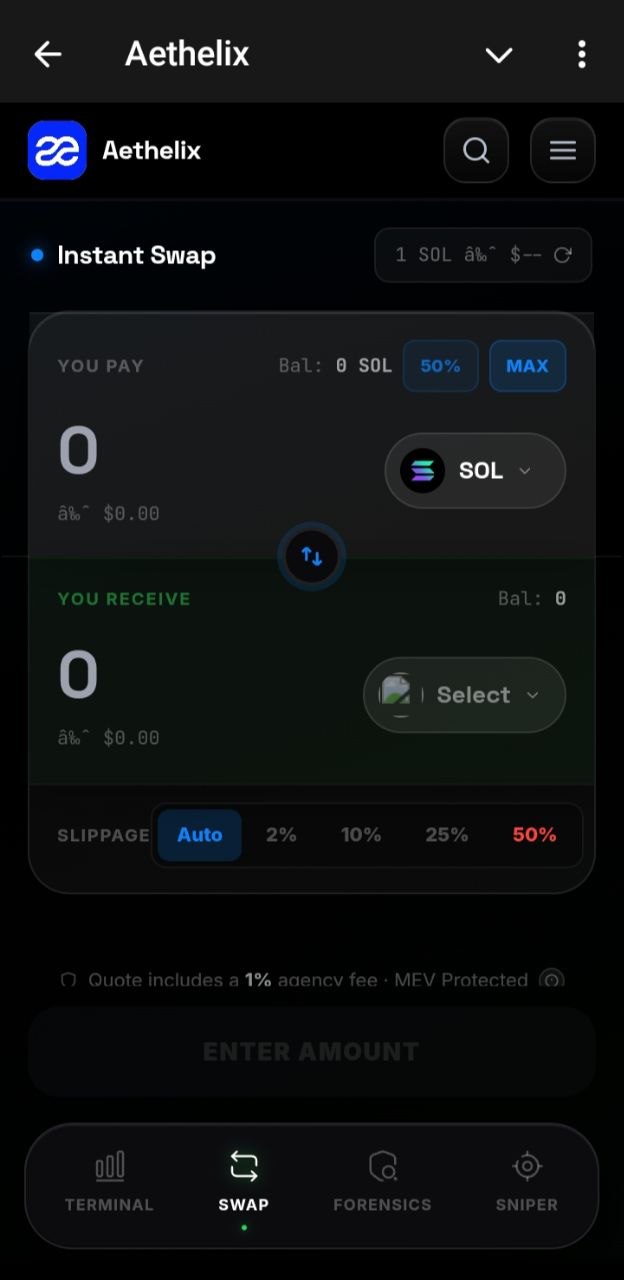 Route swaps without leaving Aethelix. interface